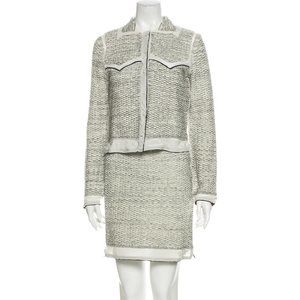 PRADA Tweed Pattern Skirt Suit